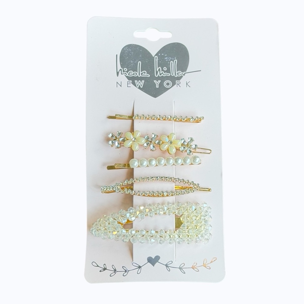 Nicole Miller New York Hair Clips Accessories Set NWT